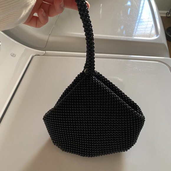 BLACK BEADED EVENING BAG - Picture 3 of 5